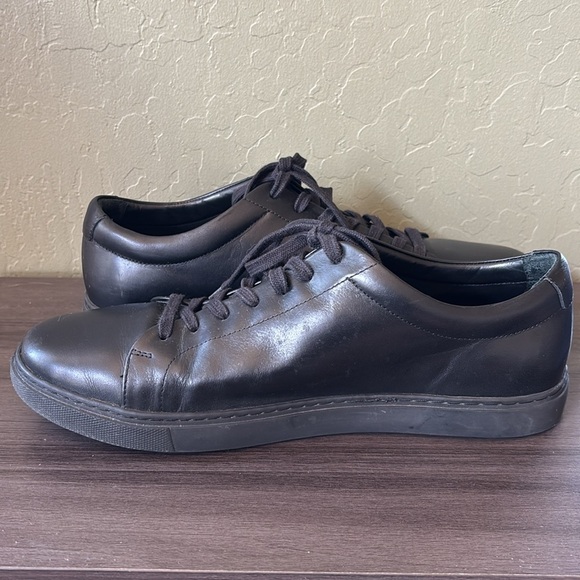 Allen Edmonds Canal Court Black Leather Low Top Sneakers 11 D (Medium) - Picture 6 of 12